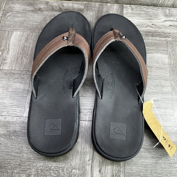 QuickSilver Captain Hydrosquish Men's size 12 Thong Sandal Brown - Picture 6 of 9